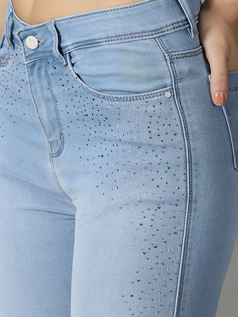 women's plain slim fit jeans - 19294745 - Standard Image - 5