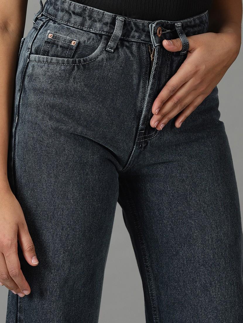 women's plain straight fit jeans - 19294756 - Standard Image - 5