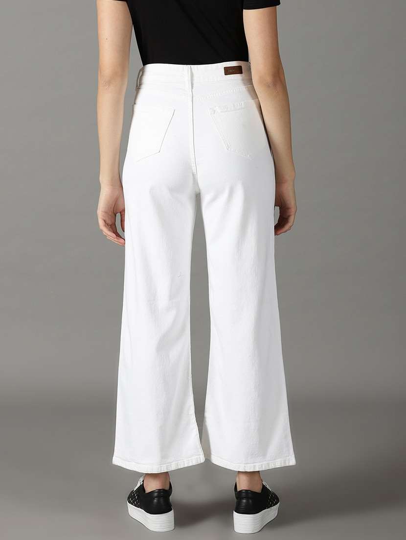 women's plain wide leg jeans - 19294758 -  Standard Image - 3