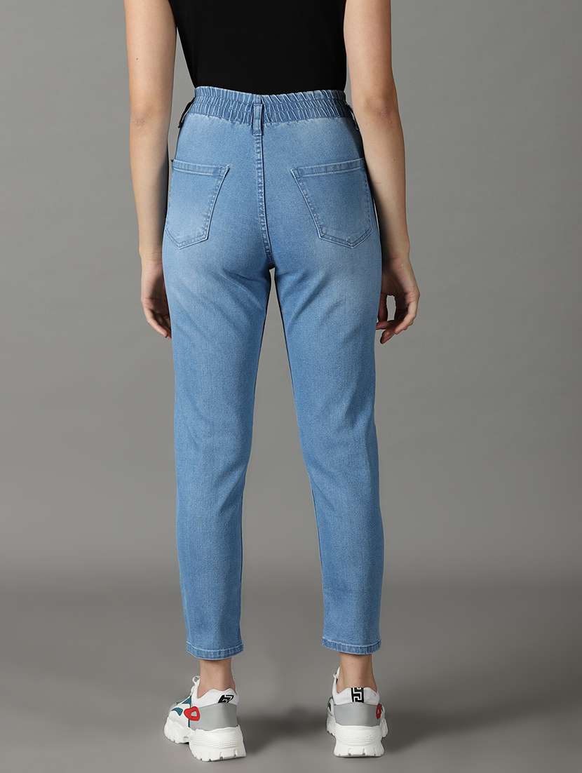 women plain slim fit jeans - 19294762 - Standard Image - 3