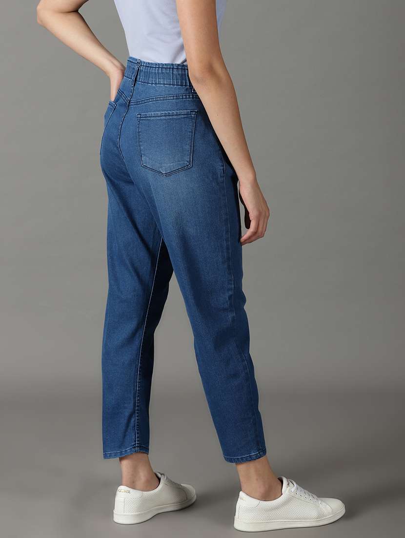 women's plain mom fit jeans - 19294764 -  Standard Image - 3