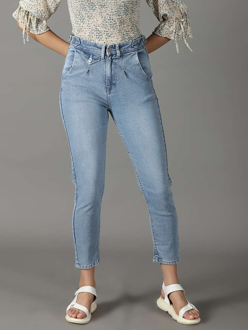 women's plain slim fit jeans - 19294765 -  Zoom Image - 0