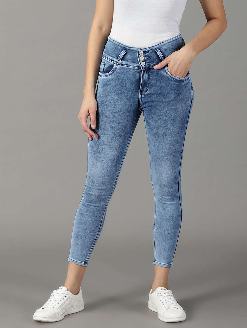 women's plain skinny fit jeans
