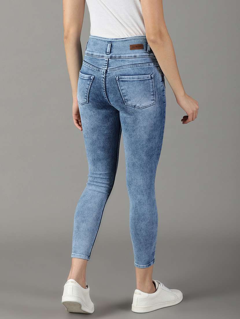 women's plain skinny fit jeans - 19294771 -  Standard Image - 3