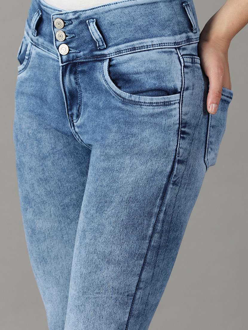 women's plain skinny fit jeans - 19294771 -  Standard Image - 5