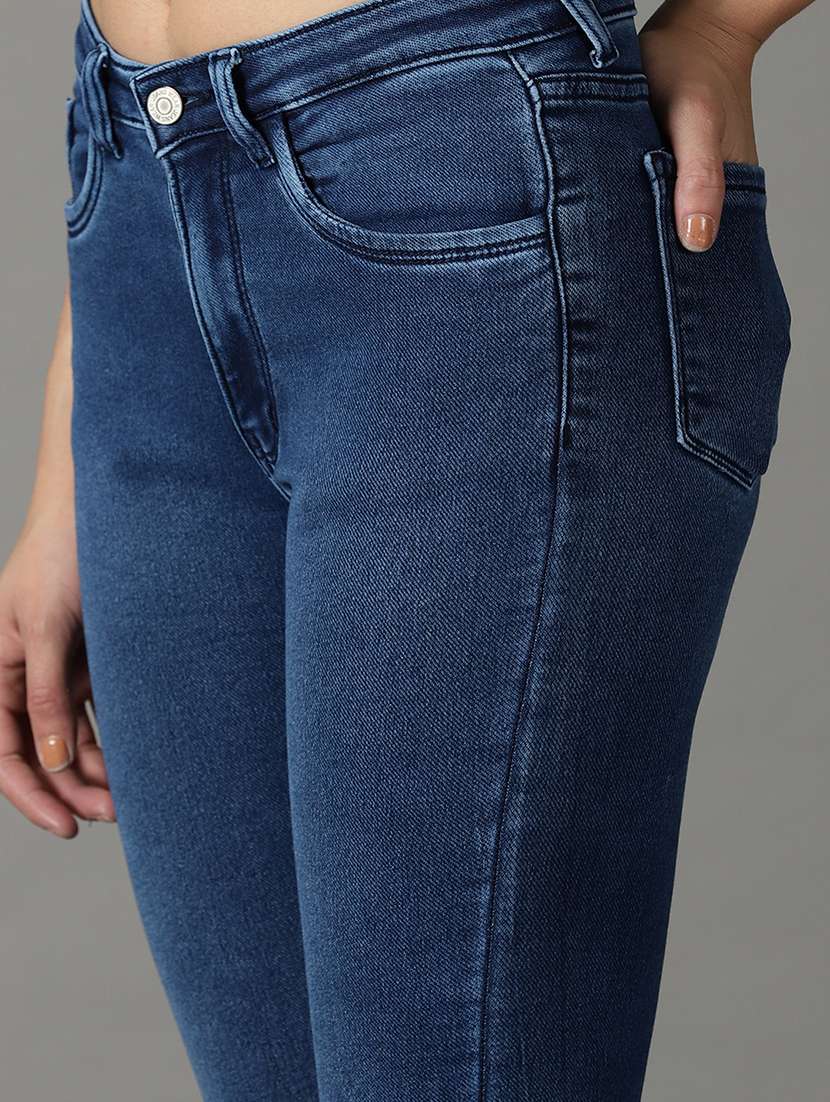 women's plain skinny fit jeans - 19294782 -  Standard Image - 5