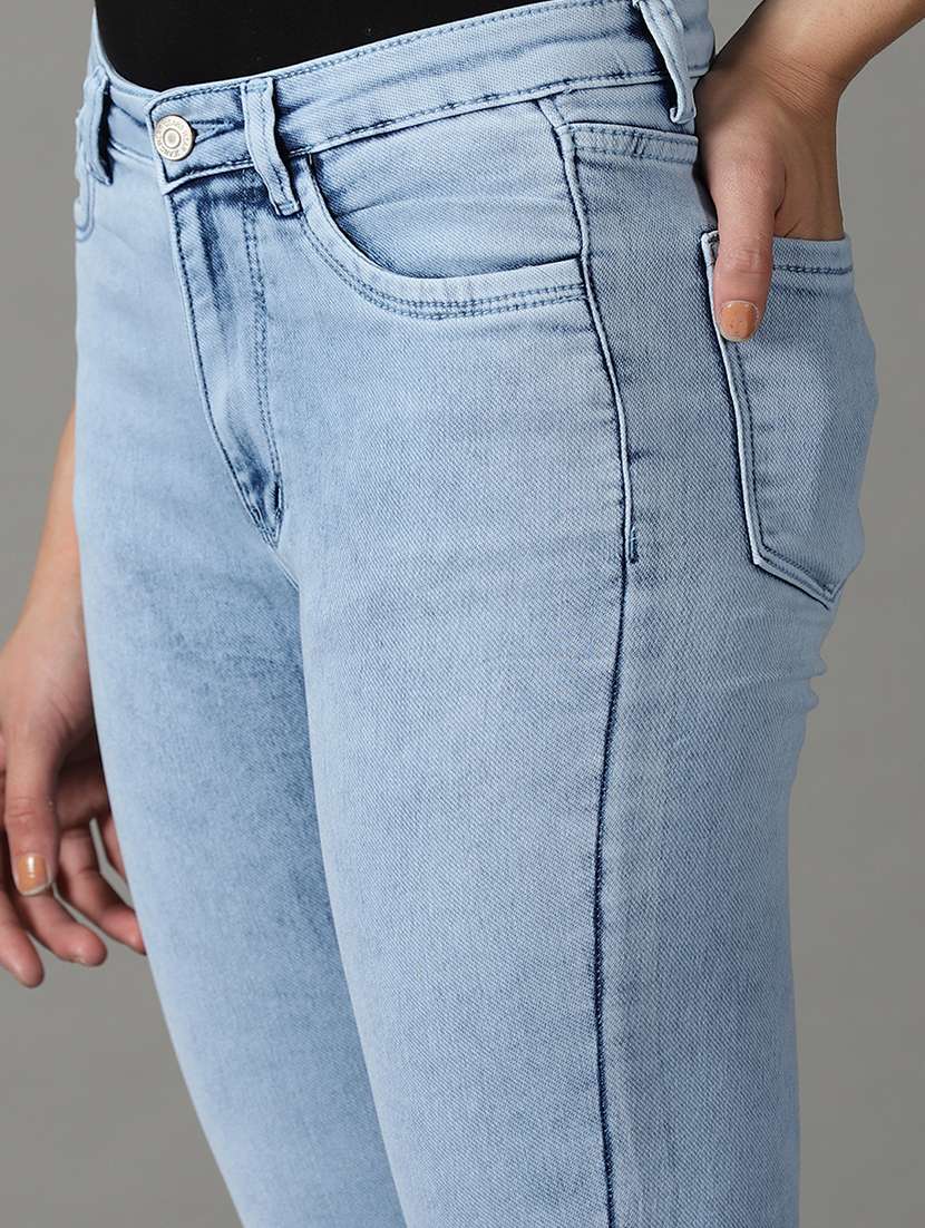 women's plain skinny fit jeans - 19294784 -  Standard Image - 5