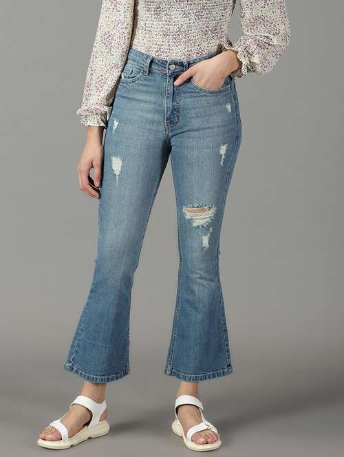 women's distress bootcut jeans - 19294787 -  Standard Image - 0
