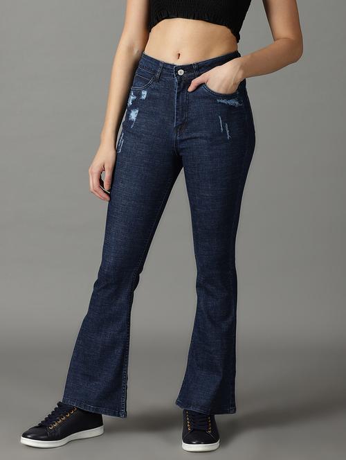women's distress bootcut jeans - 19294800 - Standard Image - 0