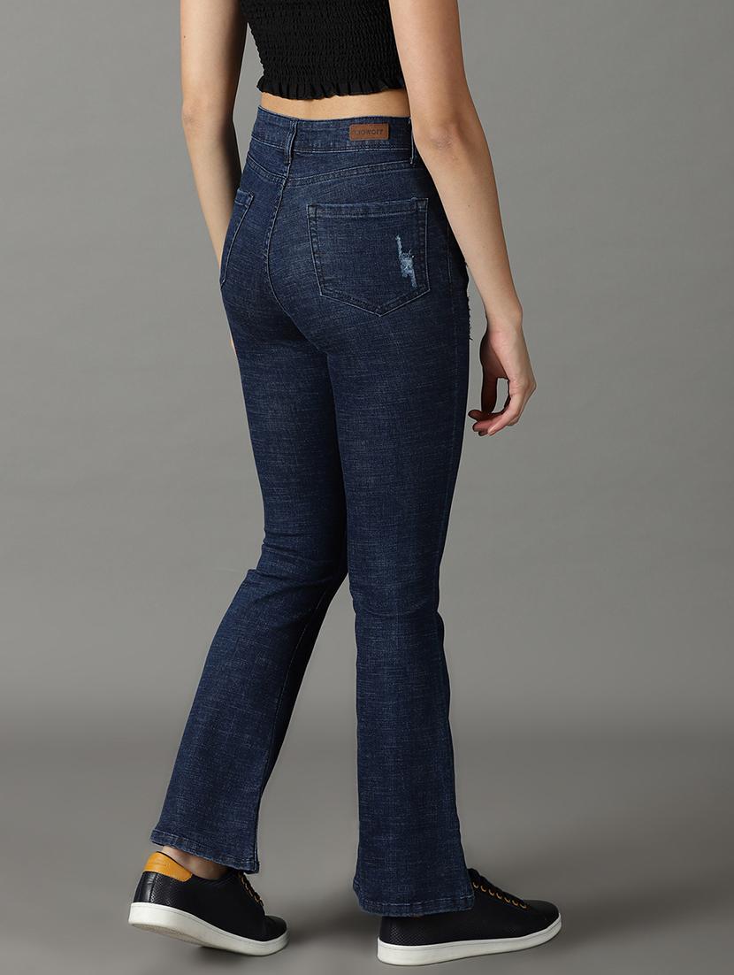 women's distress bootcut jeans - 19294800 - Standard Image - 3