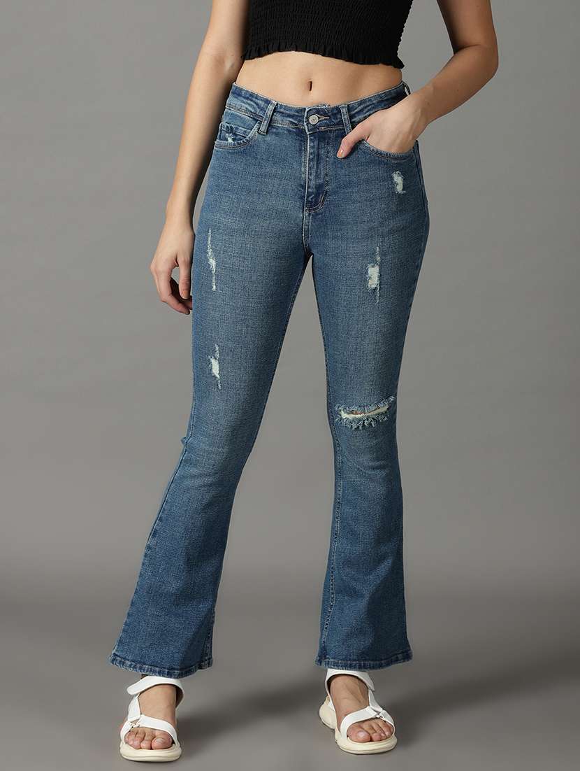 women's distress bootcut jeans - 19294802 -  Zoom Image - 0