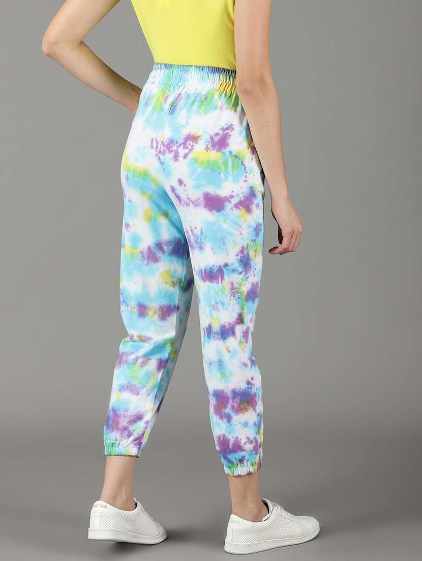multi coloured tie-dyed track pant - 19295201 -  Standard Image - 3
