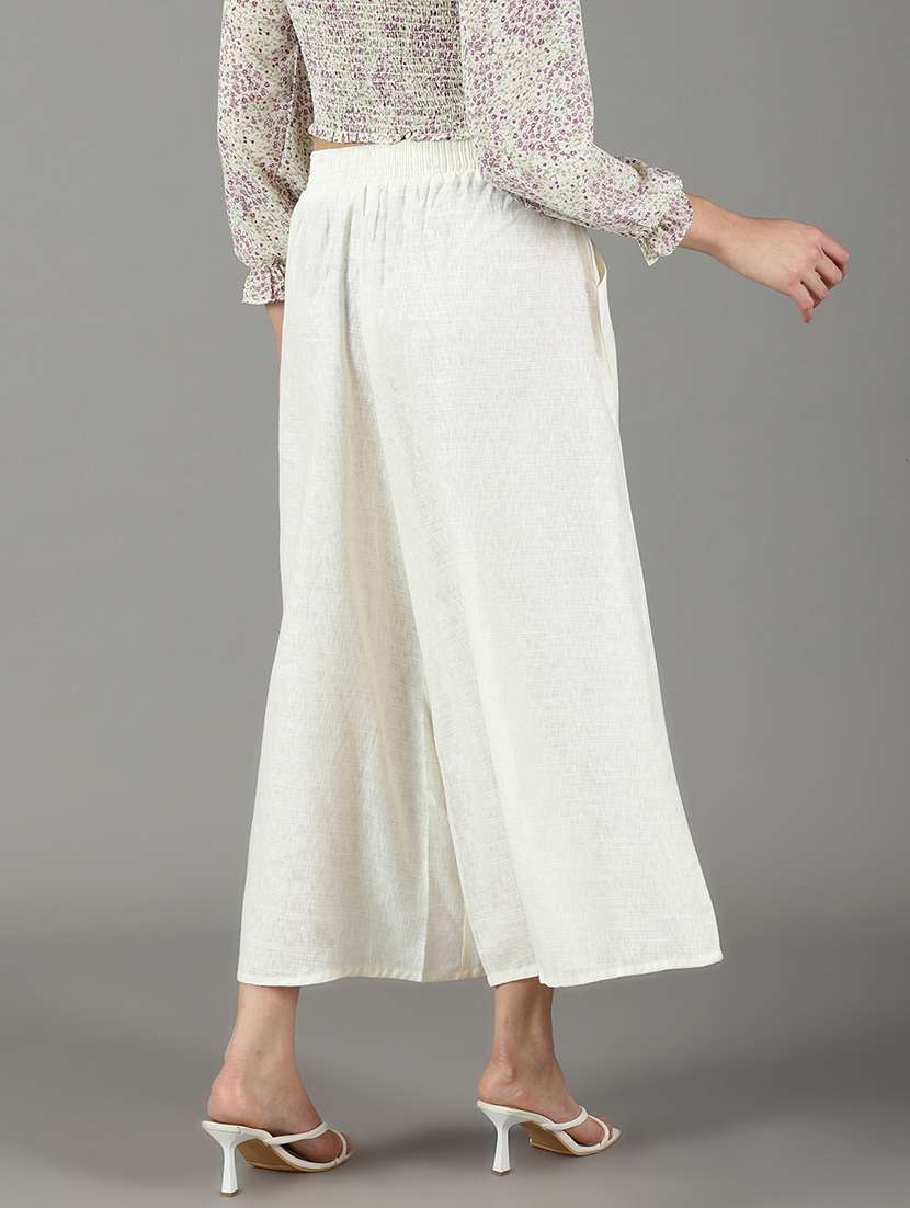 white self design trouser - 19295281 -  Standard Image - 3