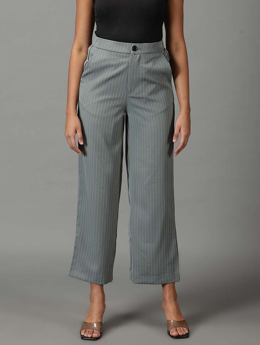 green striped trouser