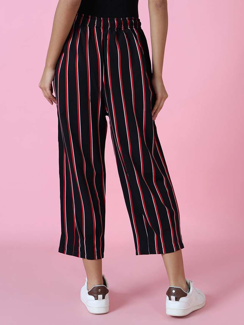 Black Printed Trouser - 19295312 -  Standard Image - 3