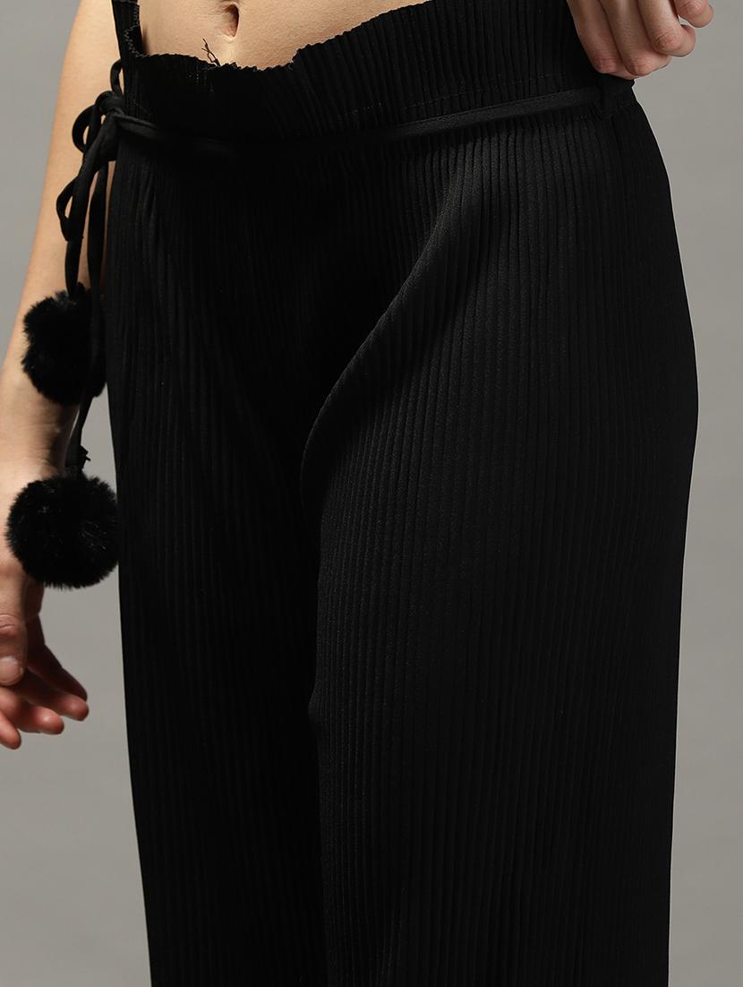 black solid trouser - 19295315 - Standard Image - 5