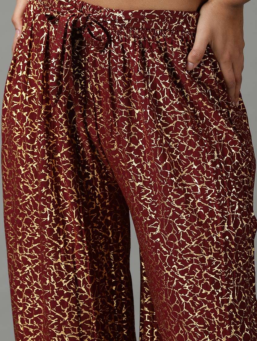 red printed trouser - 19295318 -  Standard Image - 5