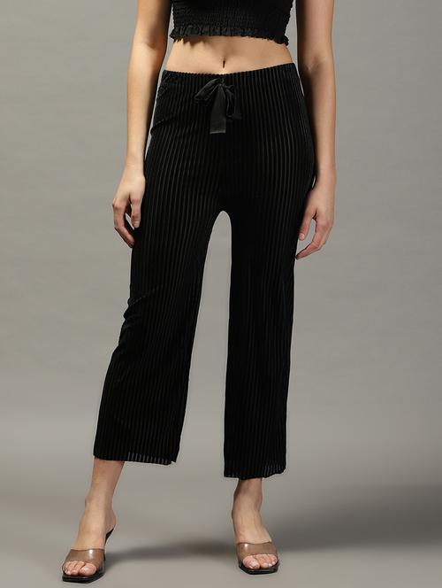 black solid trouser - 19295323 - Standard Image - 0