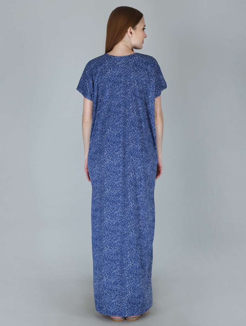 blue printed nighty - 19295344 -  Standard Image - 3