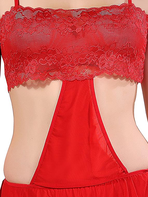 red net babydoll nightdress - 19295364 -  Standard Image - 3