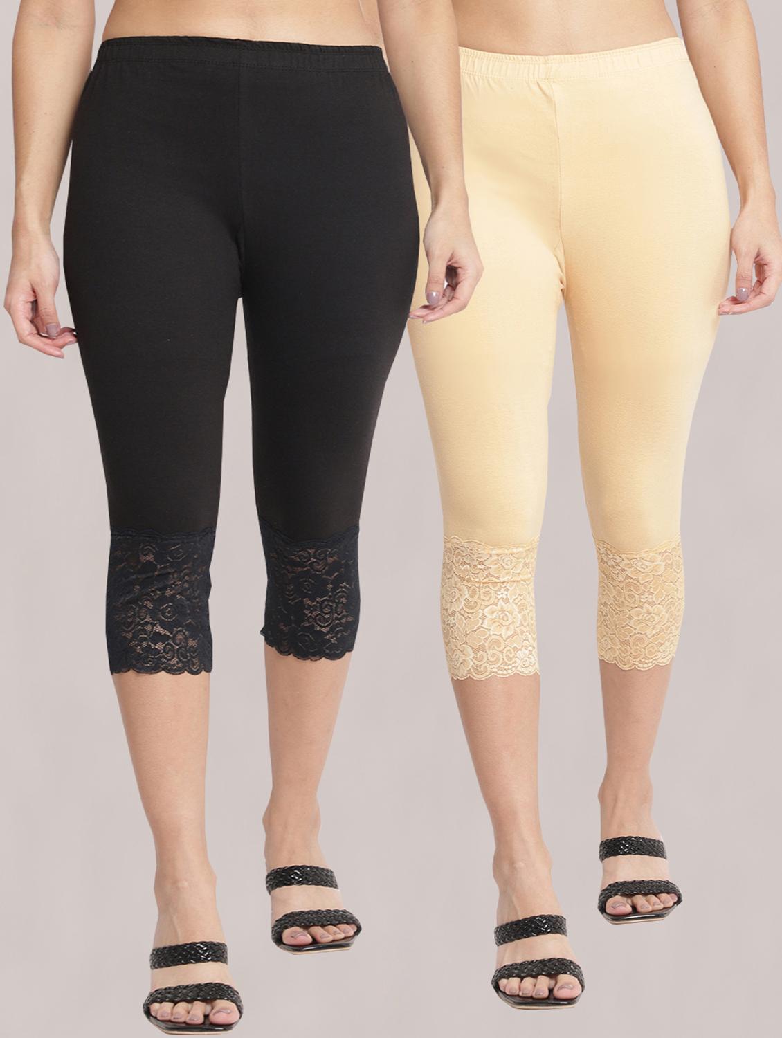 pack of 2 solid leggings capri - 19295526 - Zoom Image - 0