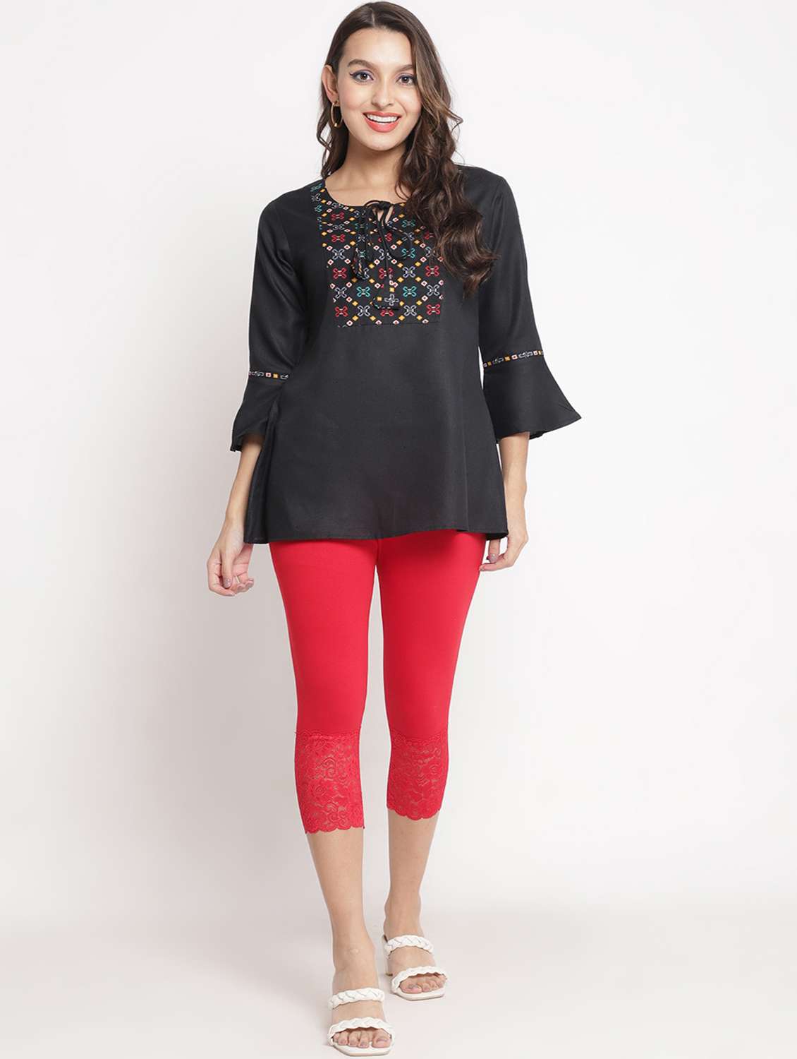 pack of 2 solid leggings capri - 19295545 - Standard Image - 5