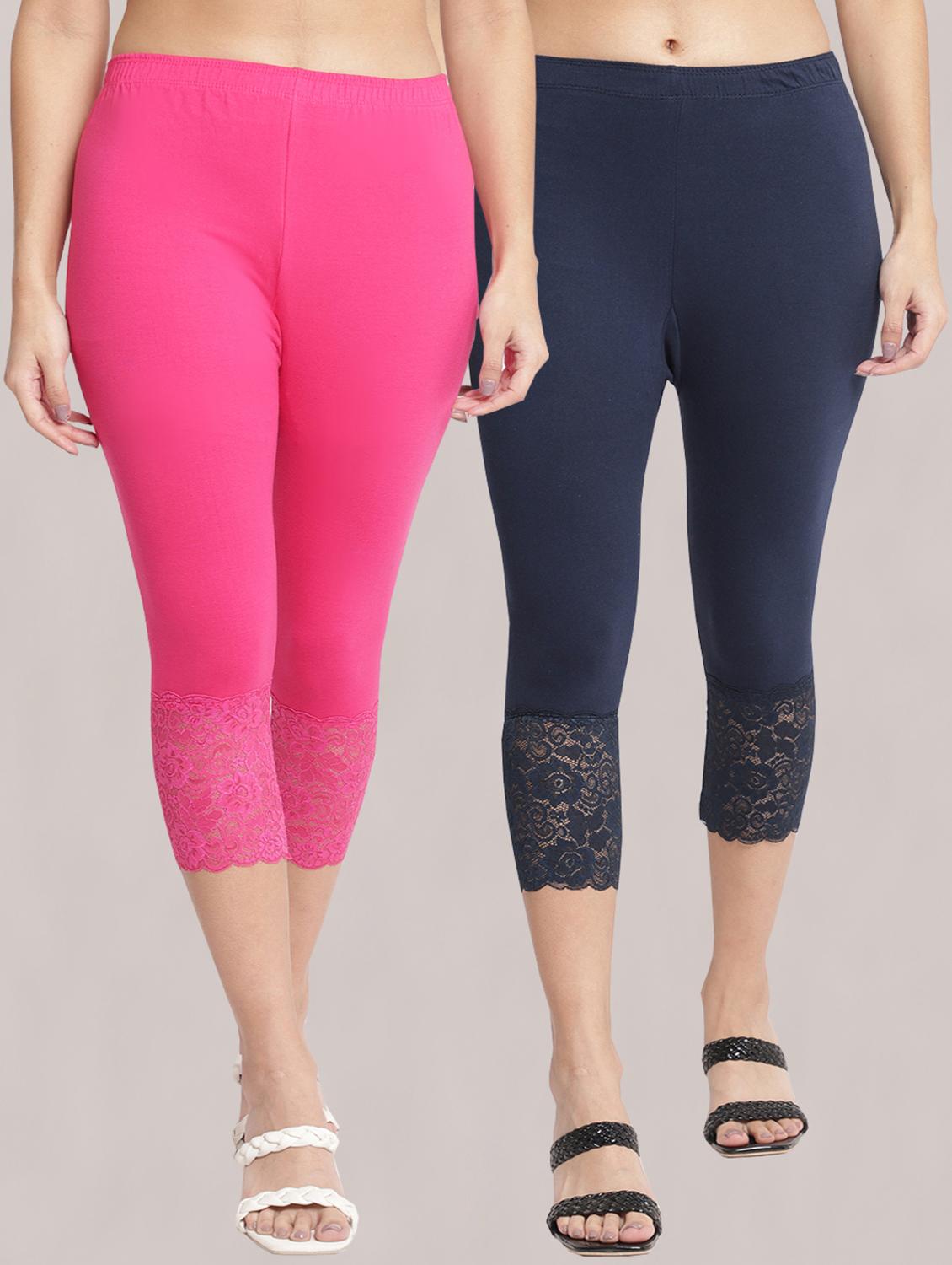 pack of 2 solid leggings capri - 19295554 - Zoom Image - 0