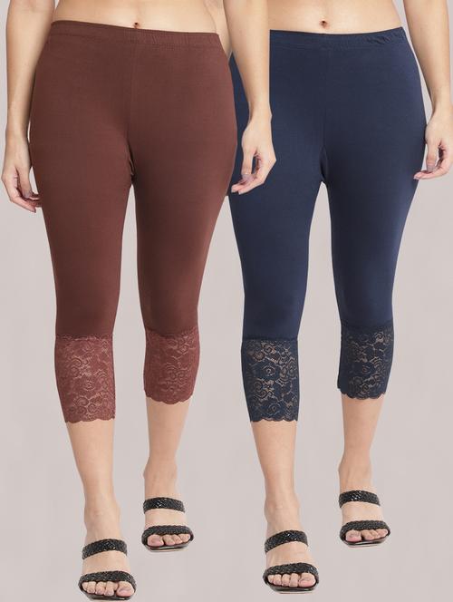 pack of 2 solid leggings capri - 19295564 -  Standard Image - 0