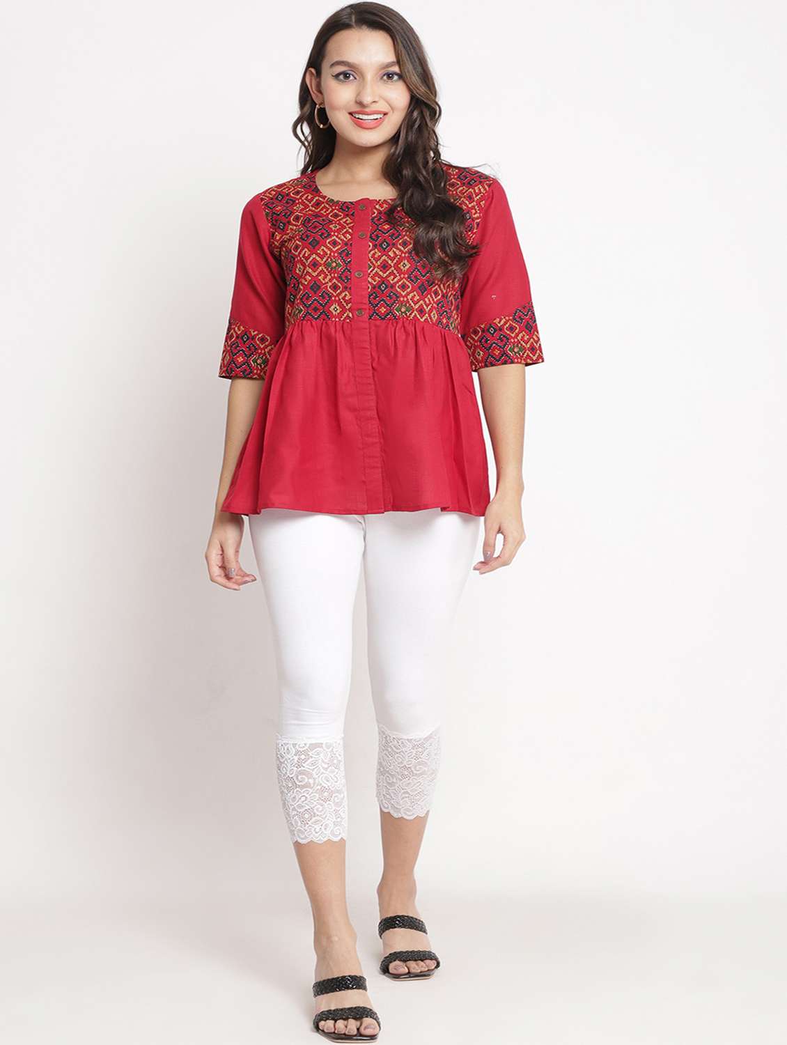 pack of 3 solid leggings capri - 19295569 -  Standard Image - 5