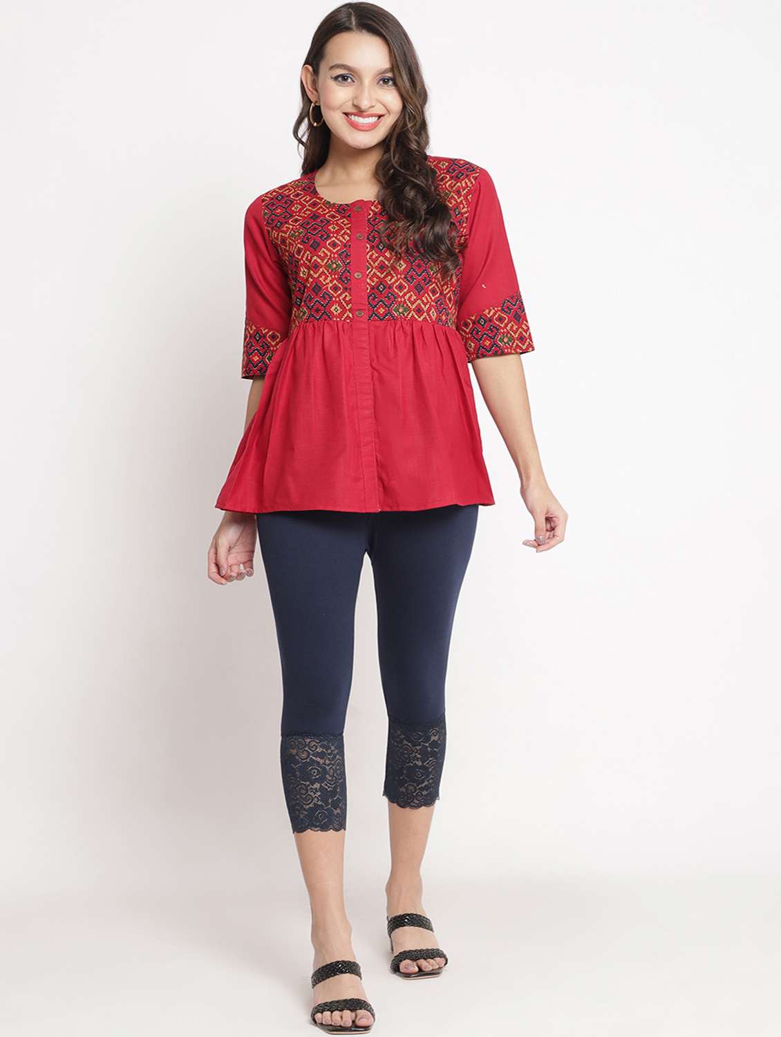 pack of 3 solid leggings capri - 19295601 - Standard Image - 5