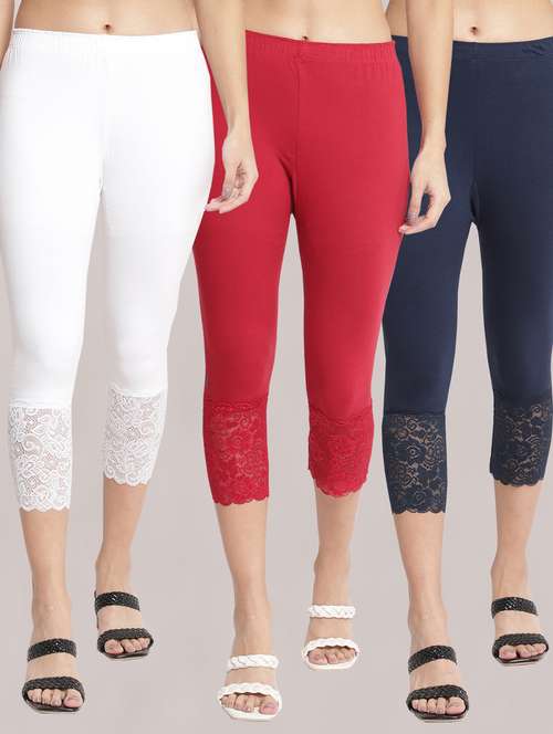 pack of 3 solid leggings capri - 19295625 - Standard Image - 0