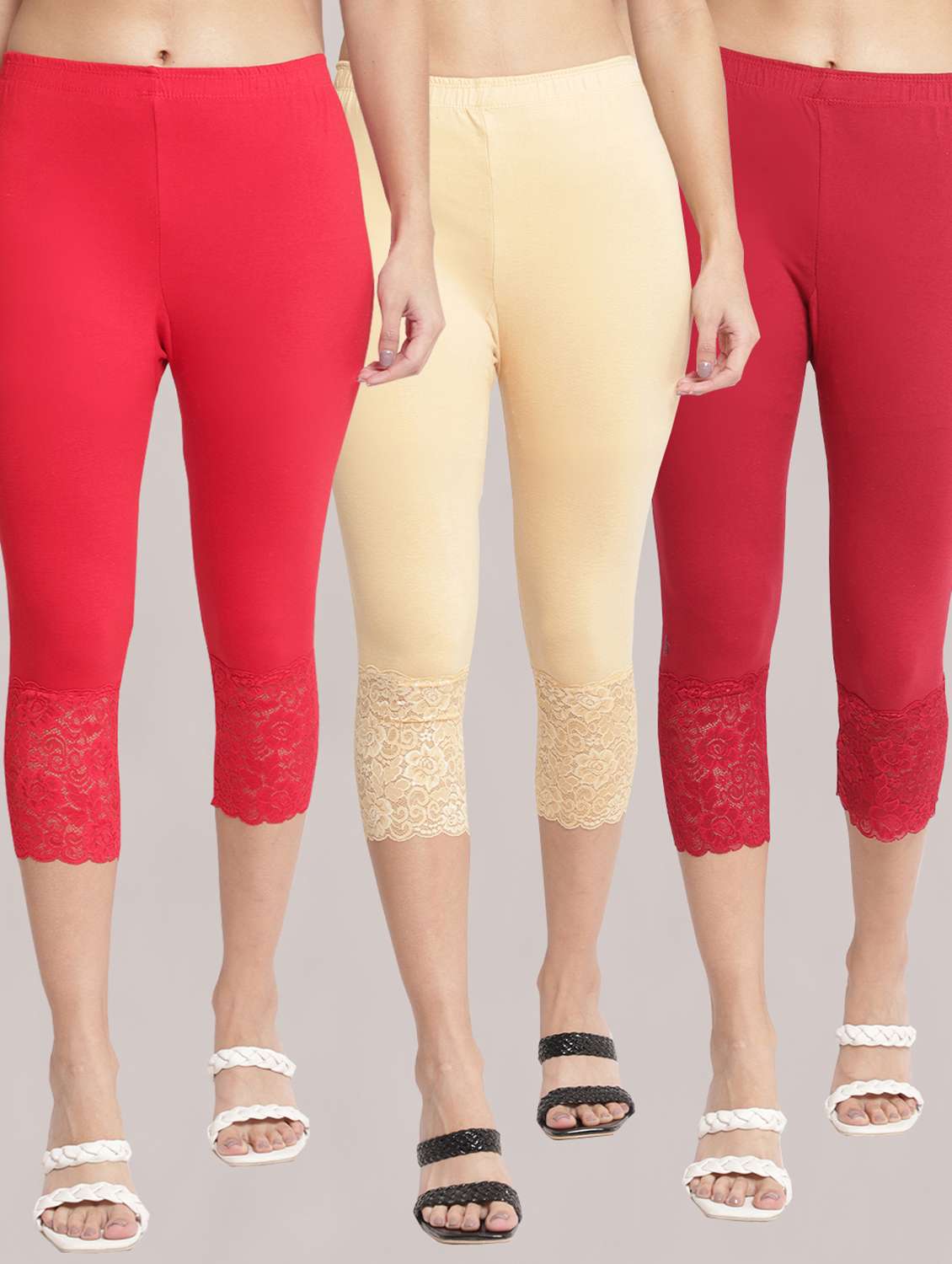 pack of 3 capri leggings  - 19295642 -  Zoom Image - 0