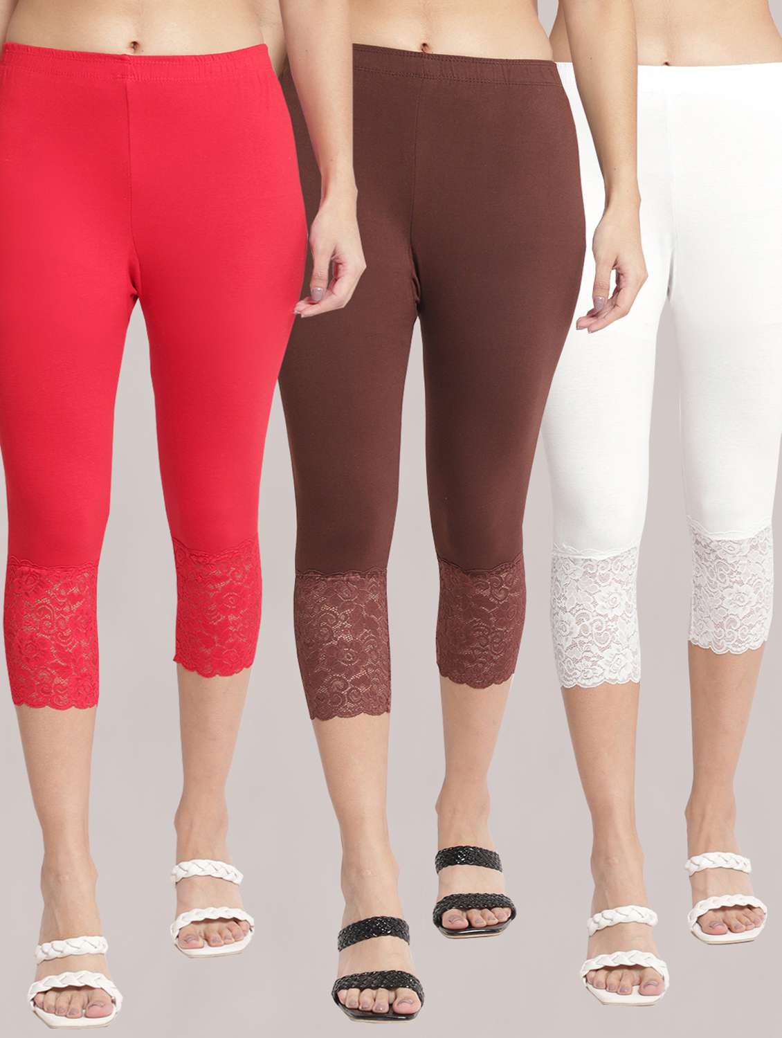pack of 3 capri leggings - 19295651 - Zoom Image - 0