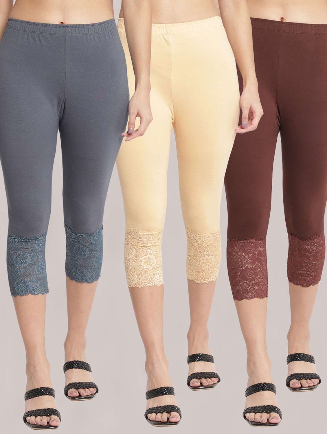 pack of 3 capri leggings  - 19295659 -  Zoom Image - 0