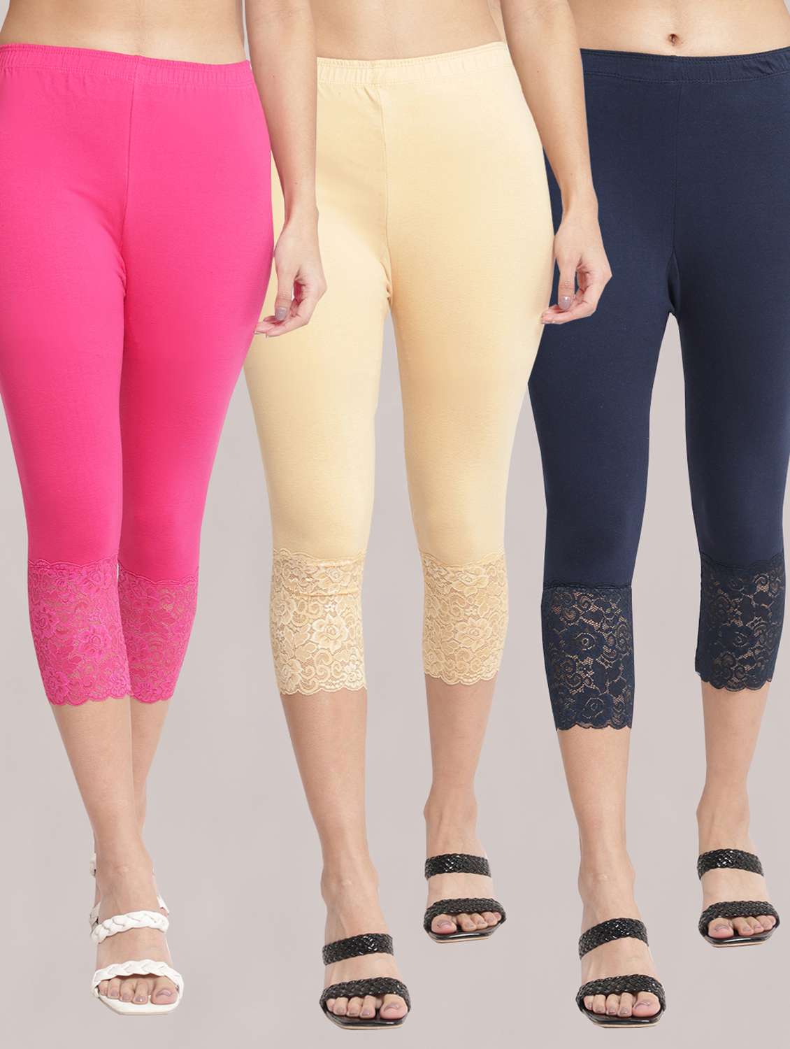pack of 3 capri leggings - 19295668 - Zoom Image - 0