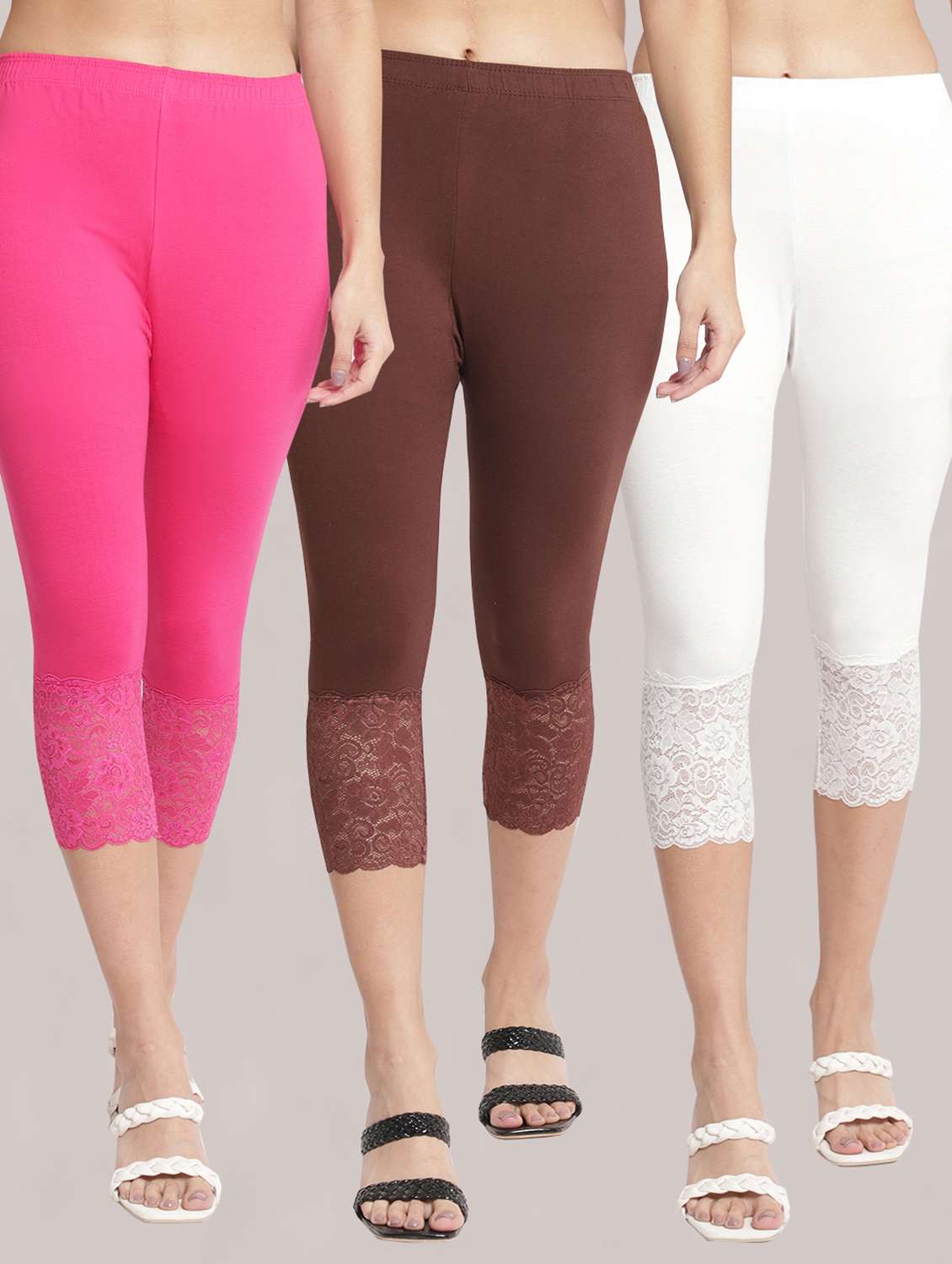 pack of 3 capri leggings - 19295676 - Zoom Image - 0