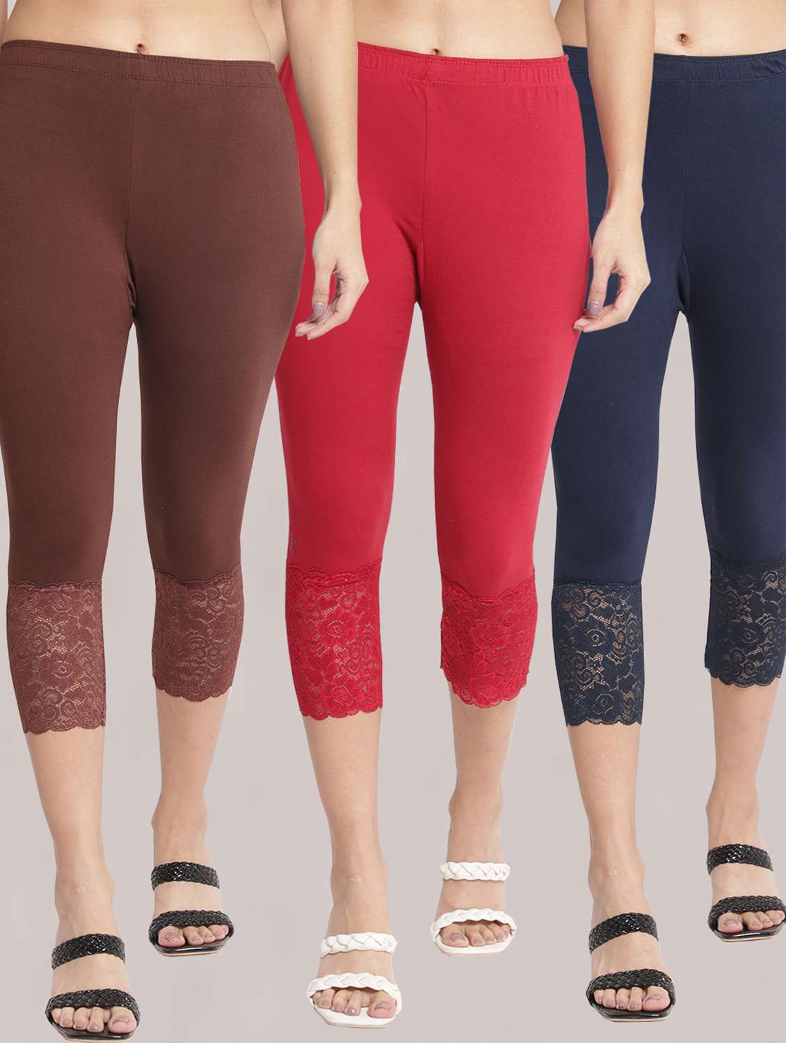 pack of 3 capri leggings - 19295683 - Zoom Image - 0