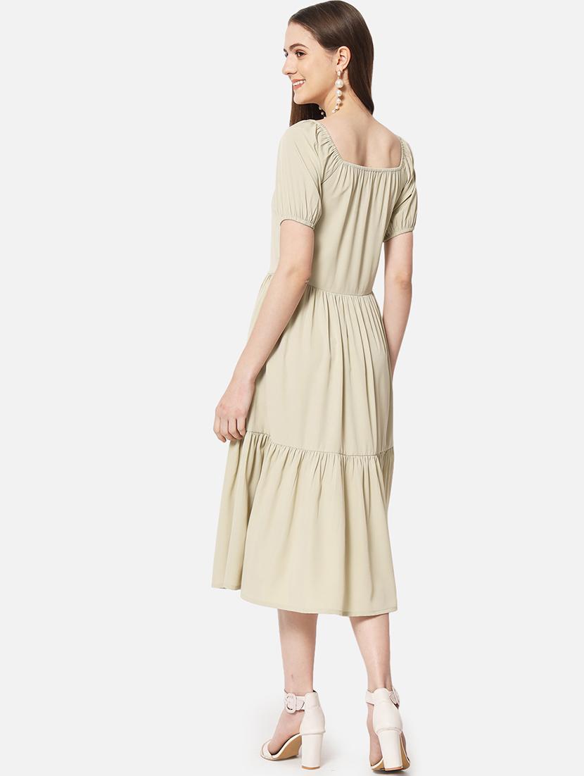 women's solid tiered dress - 19296306 - Standard Image - 3