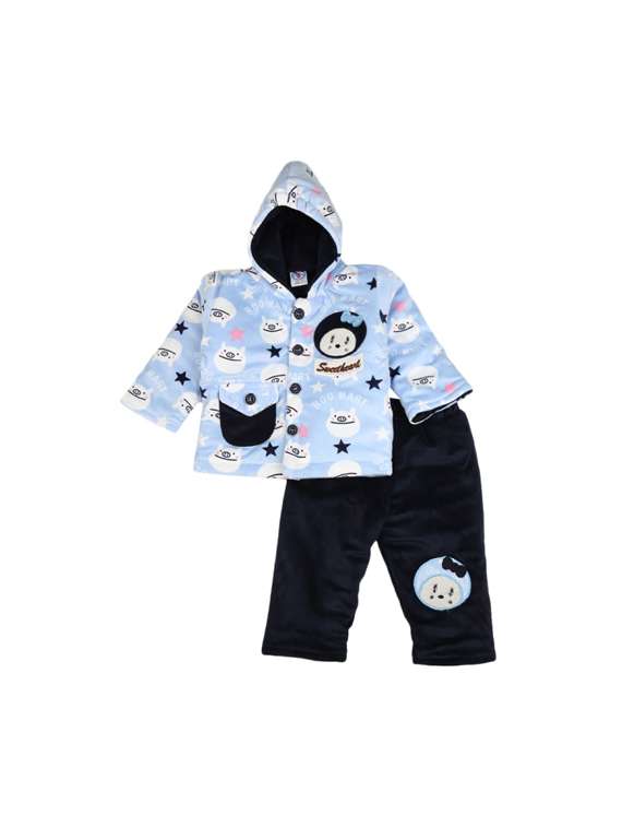 girls printed full length set