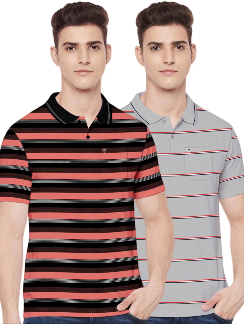 pack of 2 striped polo t-shirts - 19297283 - Zoom Image - 0