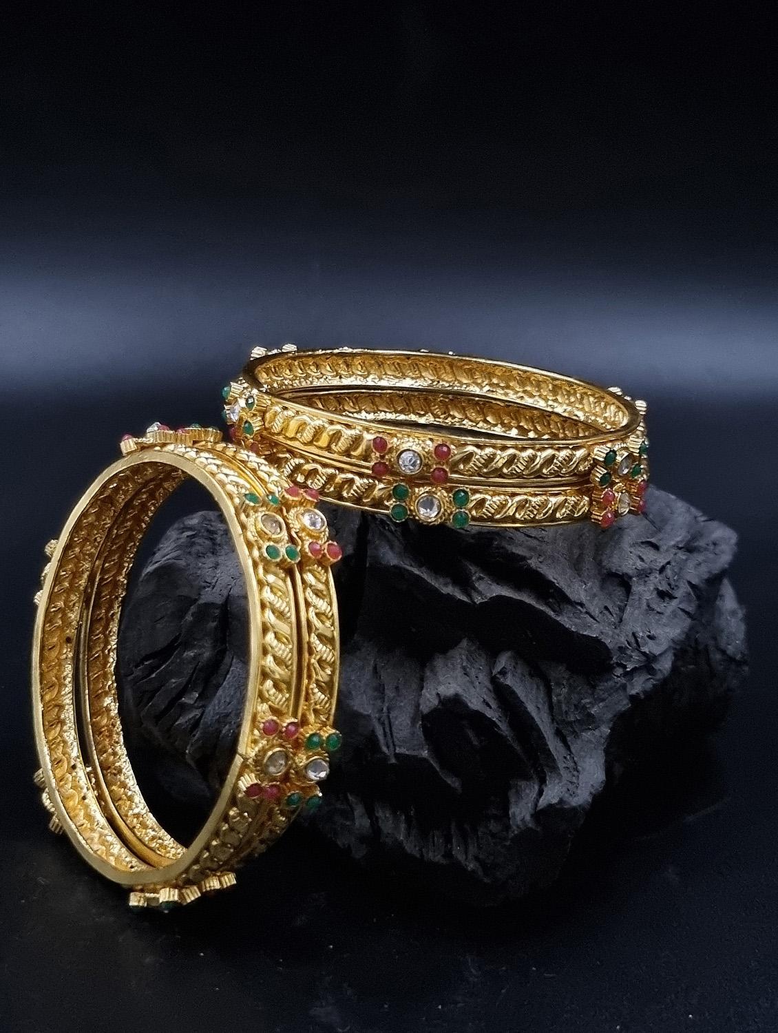 gold plated bangle set - 19297840 -  Zoom Image - 0