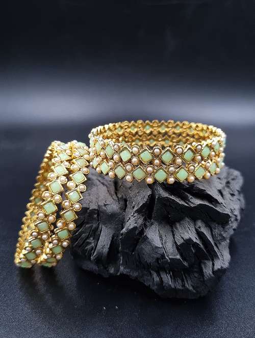 gold plated bangle set - 19297942 -  Standard Image - 0