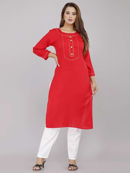 women's straight kurta - 19298011 -  Standard Image - 0