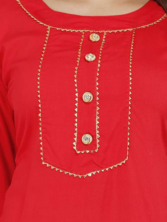 women's straight kurta - 19298011 - Standard Image - 3
