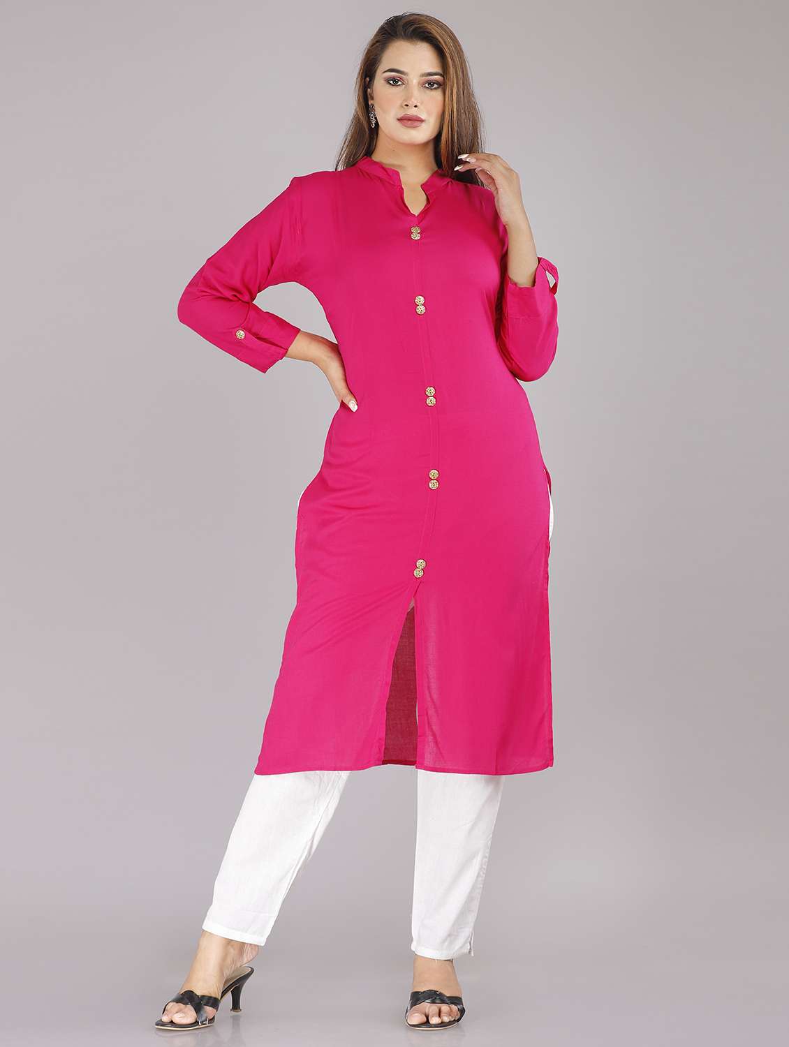 women's straight kurta - 19298012 -  Zoom Image - 0
