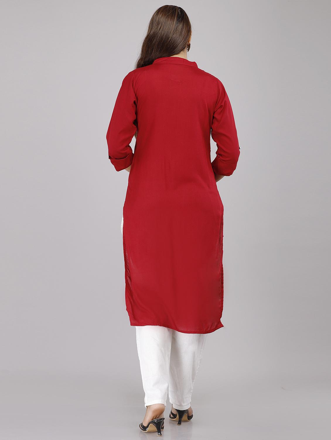 women's straight kurta - 19298013 - Standard Image - 3