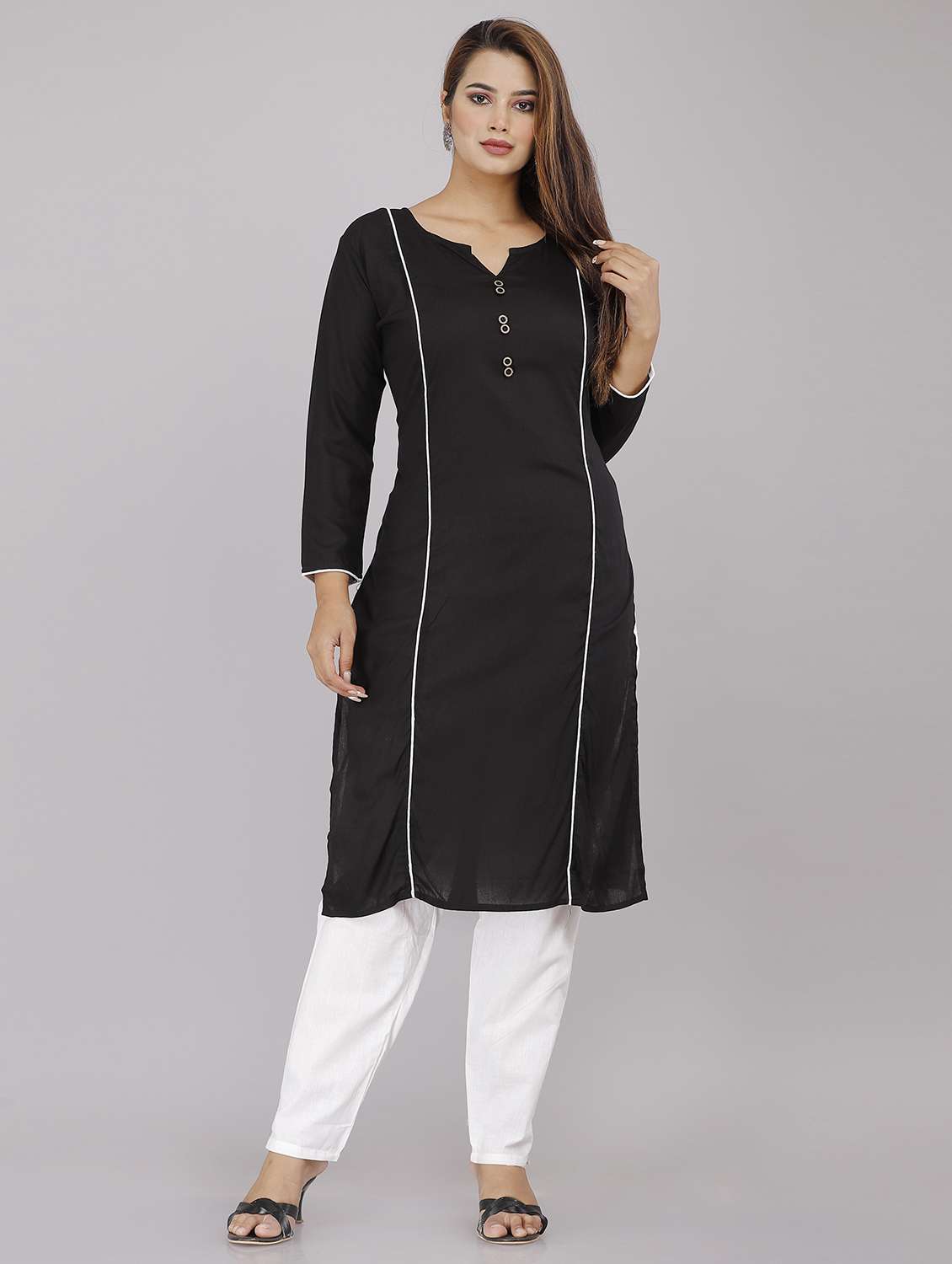 women's straight kurta - 19298016 -  Zoom Image - 0