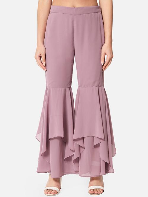 purple solid palazzo - 19298121 -  Standard Image - 0