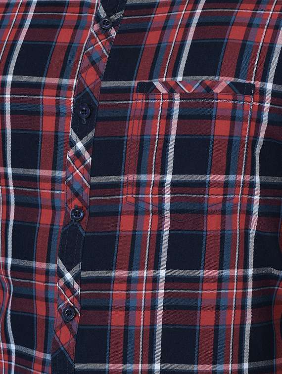 red cotton casual shirt - 19298129 -  Standard Image - 3