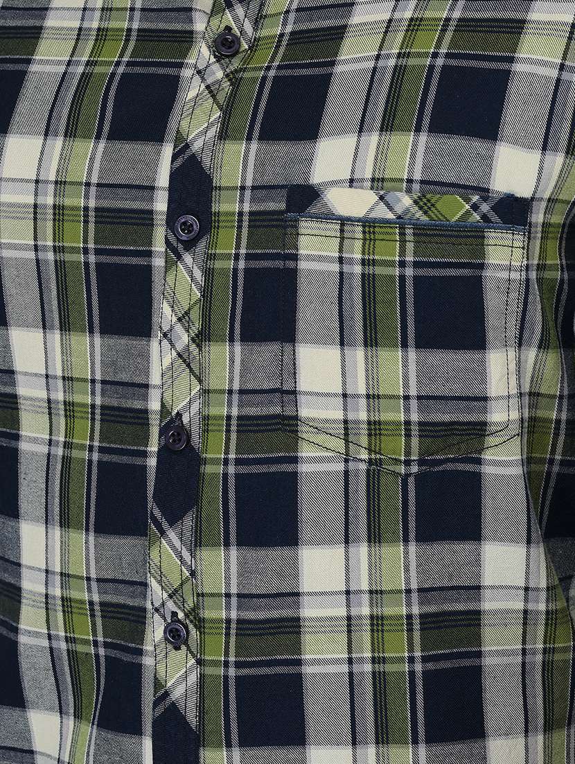 green cotton casual shirt - 19298160 - Standard Image - 5